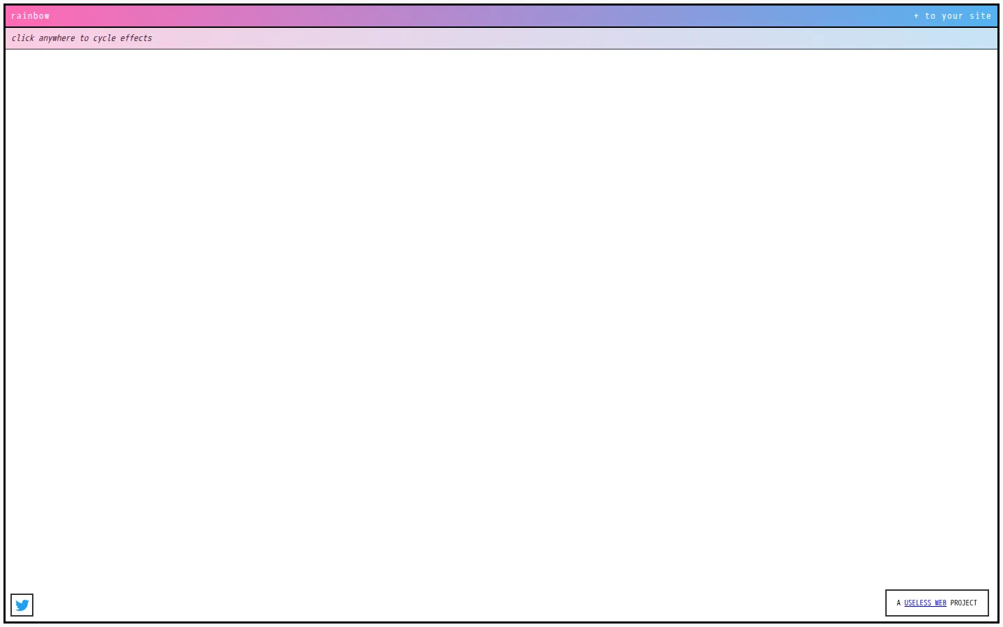 Cursor Effects website homepage screenshot