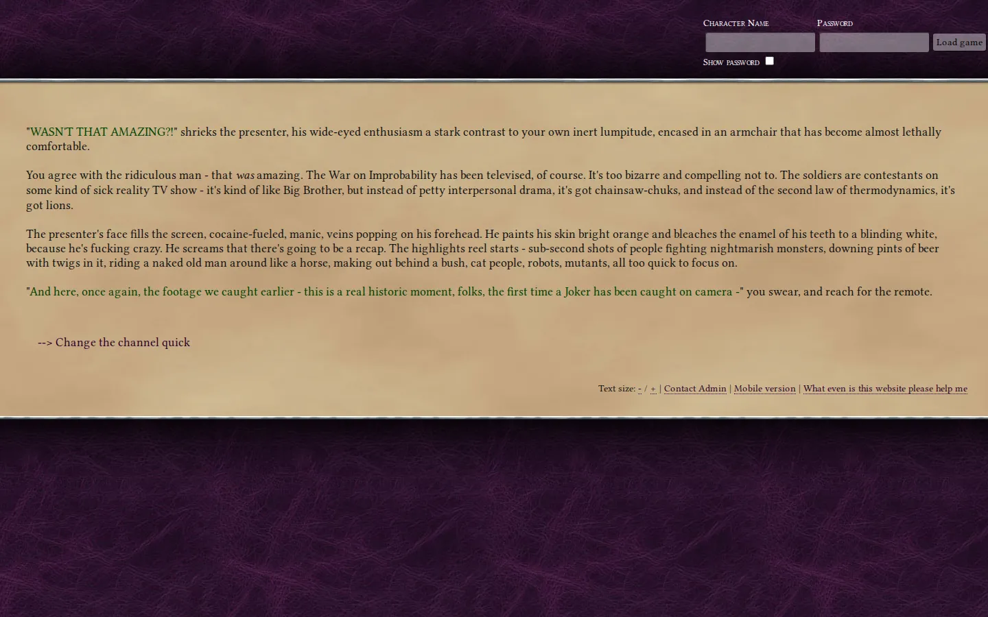 Improbable Island website homepage screenshot