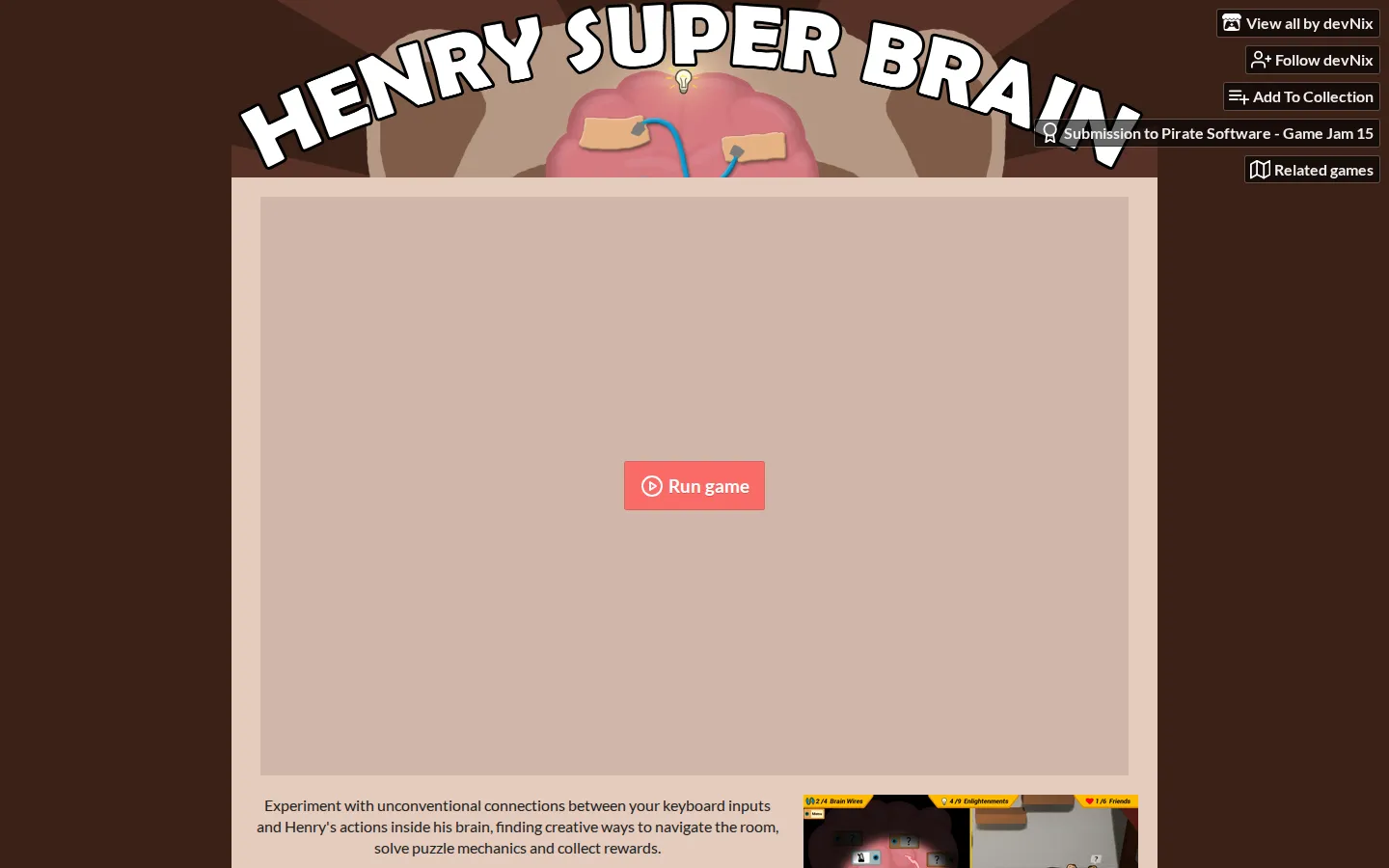 Henry Super Brain website homepage screenshot