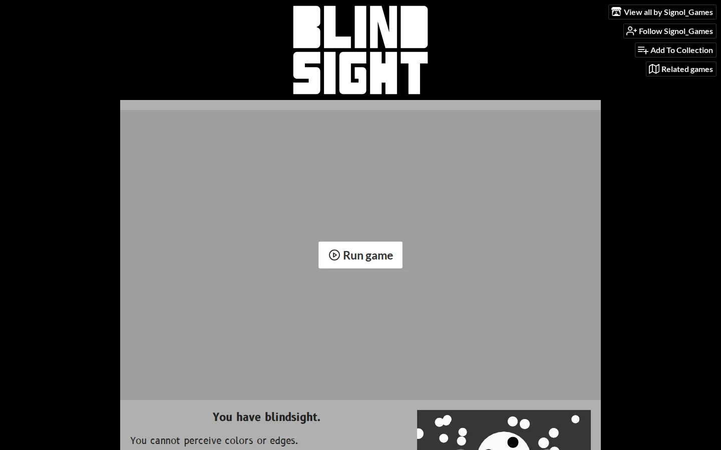 Blind-Sight website homepage screenshot