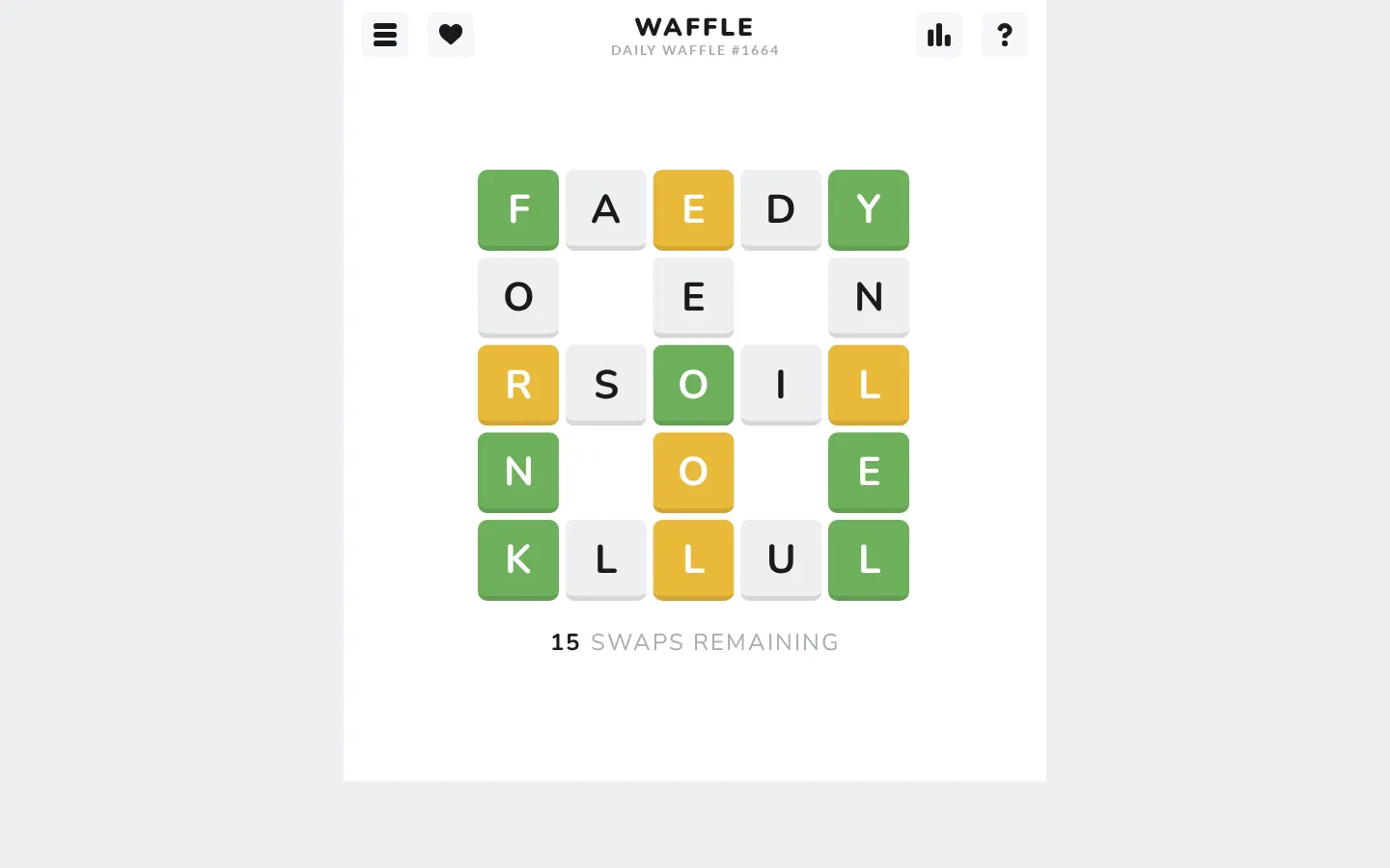 Waffle Game website homepage screenshot