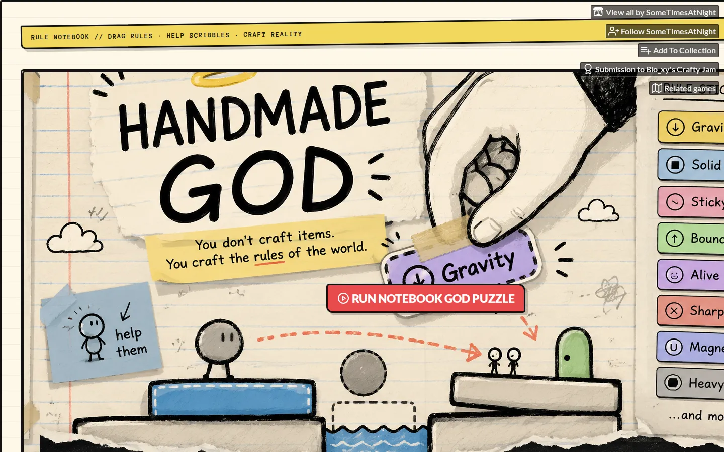 HANDMADE GOD website homepage screenshot
