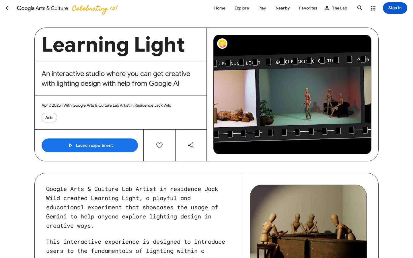 Learning Light website homepage screenshot