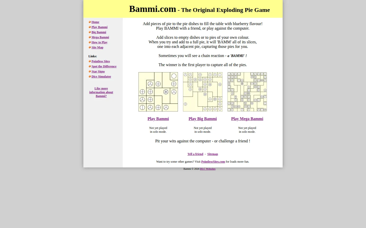 Bammi website homepage screenshot