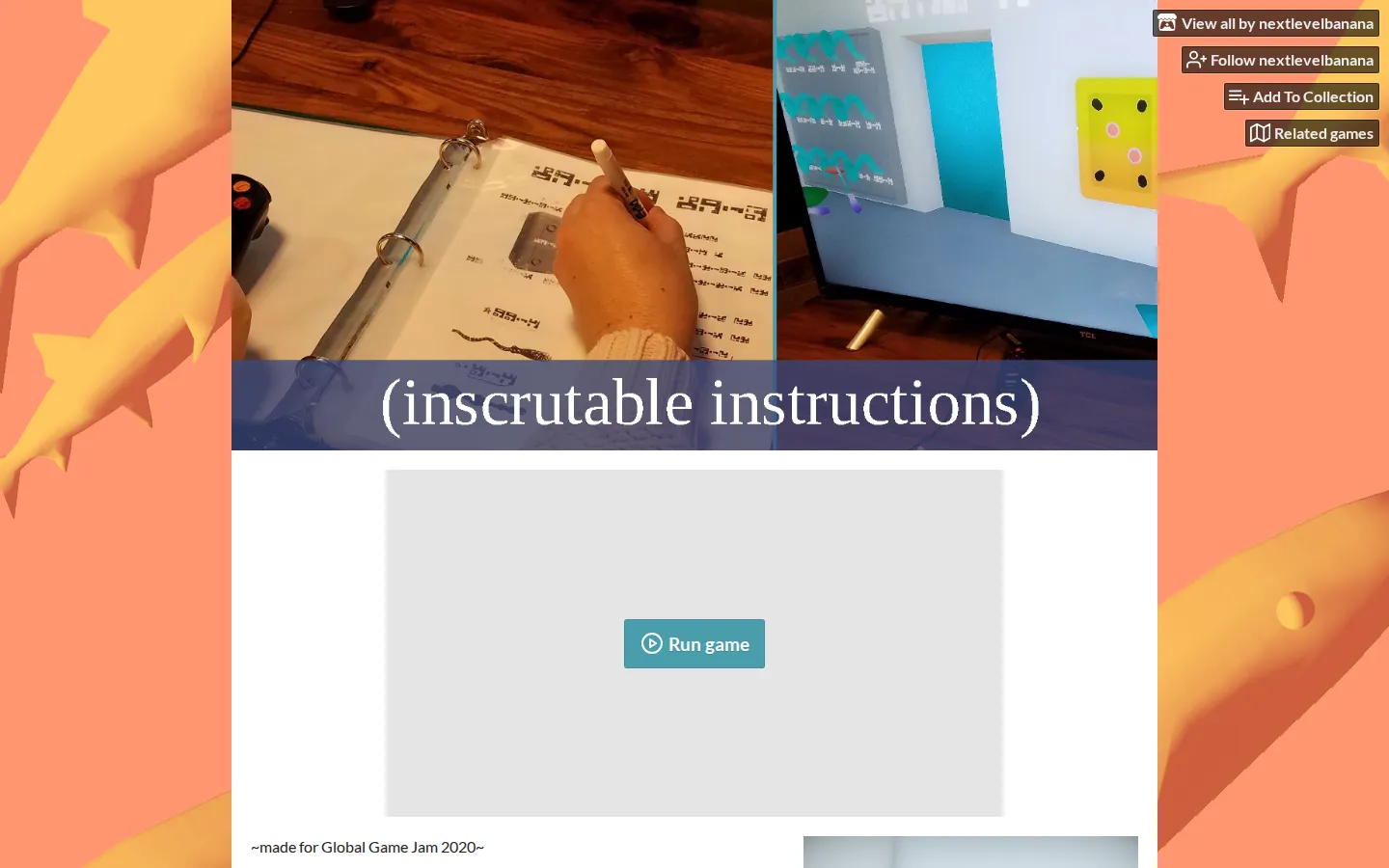 Inscrutable Instructions website homepage screenshot