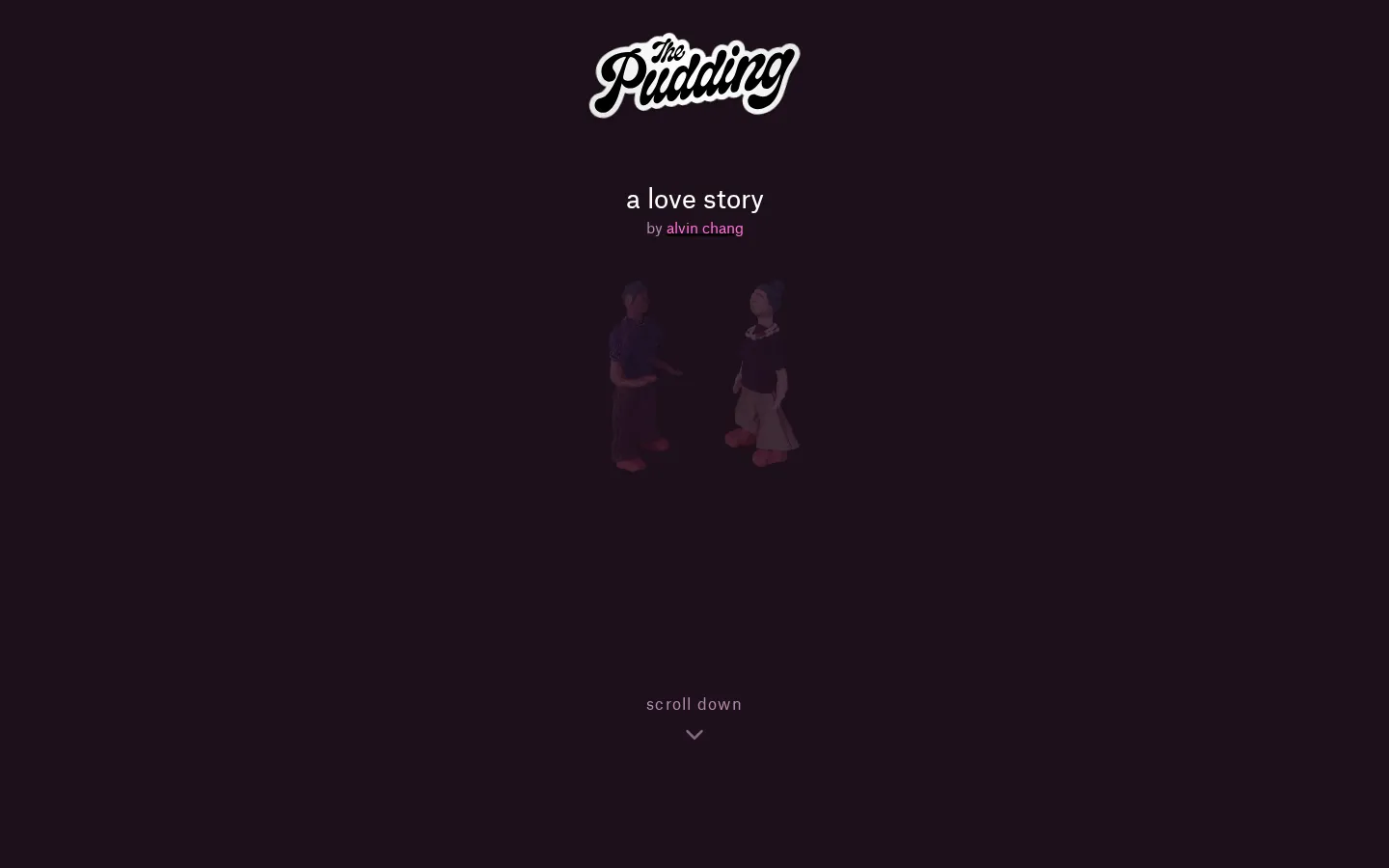 A Love Story website homepage screenshot