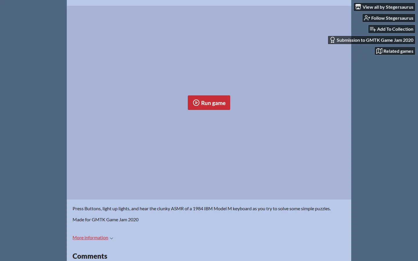 Control Panel ON! website homepage screenshot