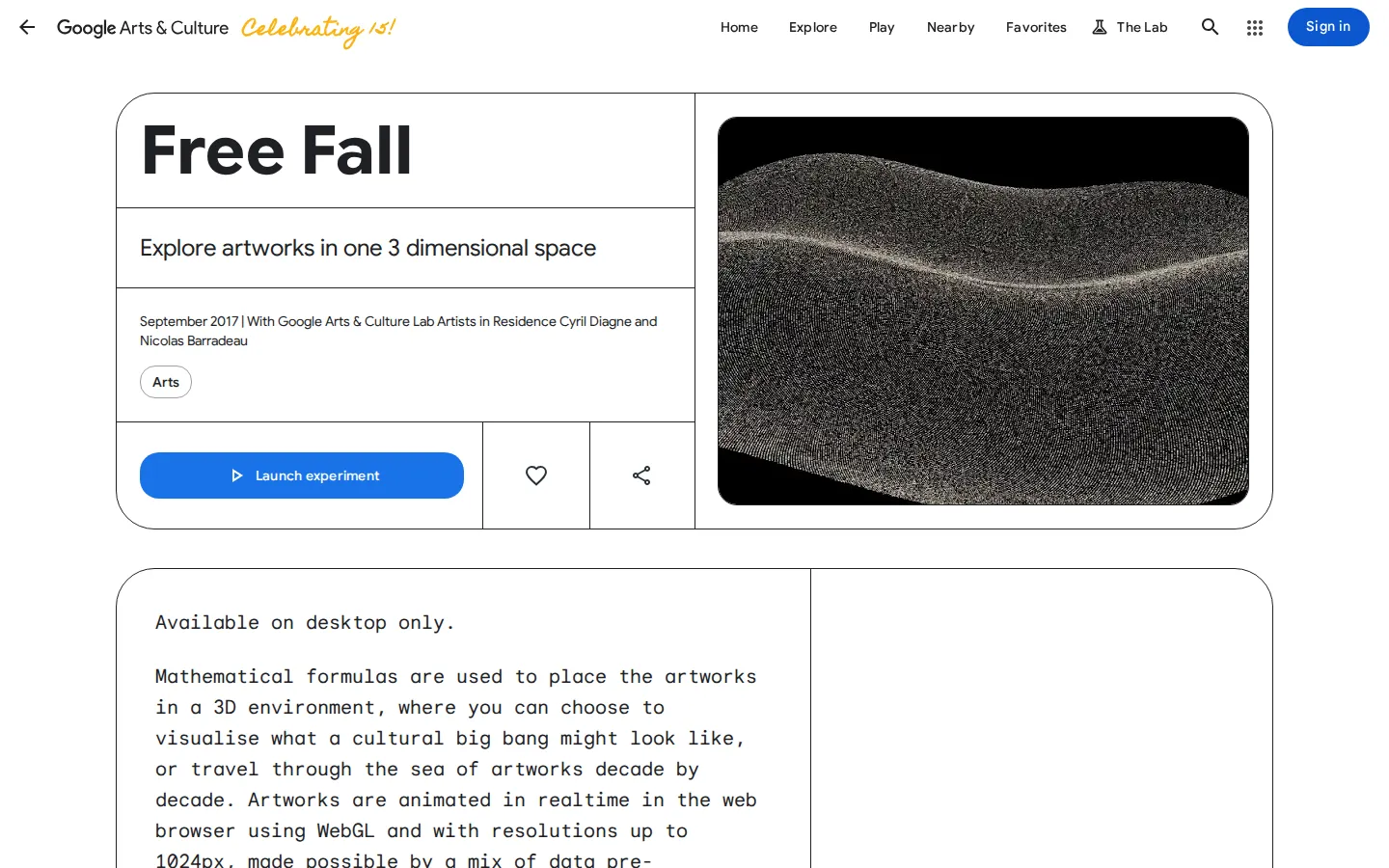 Free Fall website homepage screenshot