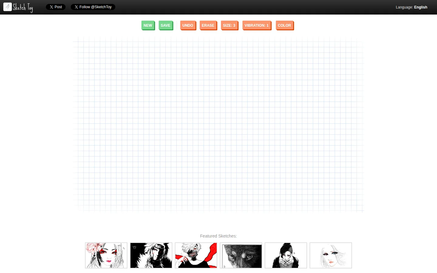 Sketch Toy: Draw sketches and share replays with friends! website homepage screenshot