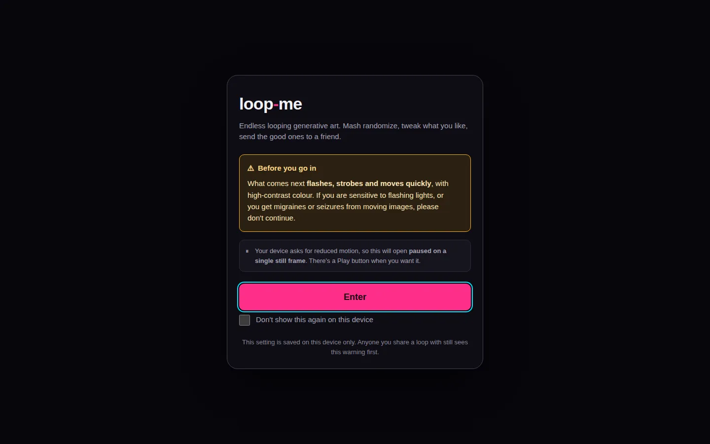 Loop Me website homepage screenshot
