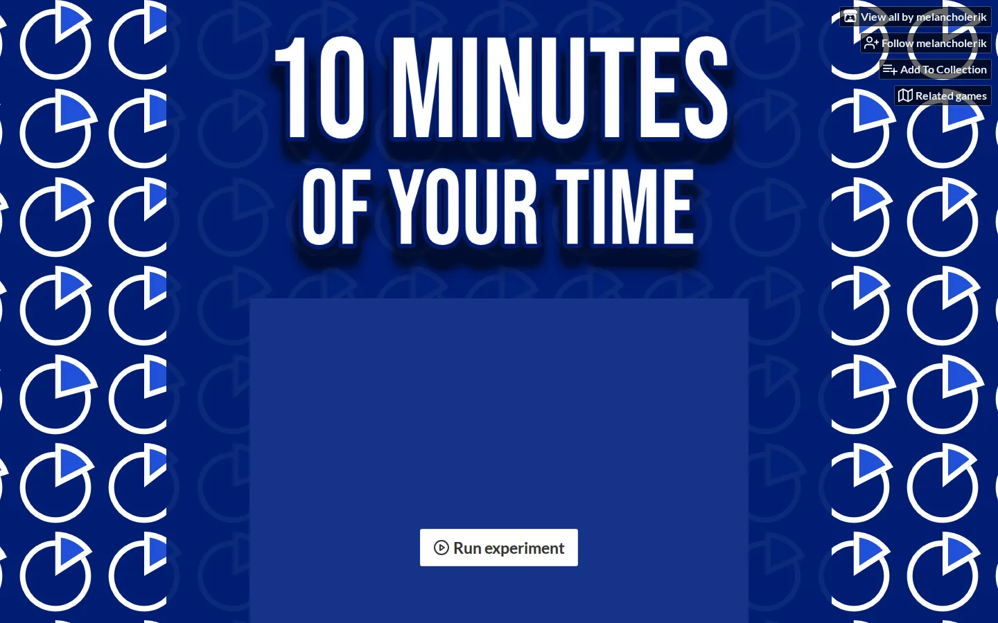 10 Minutes of Your Time website homepage screenshot