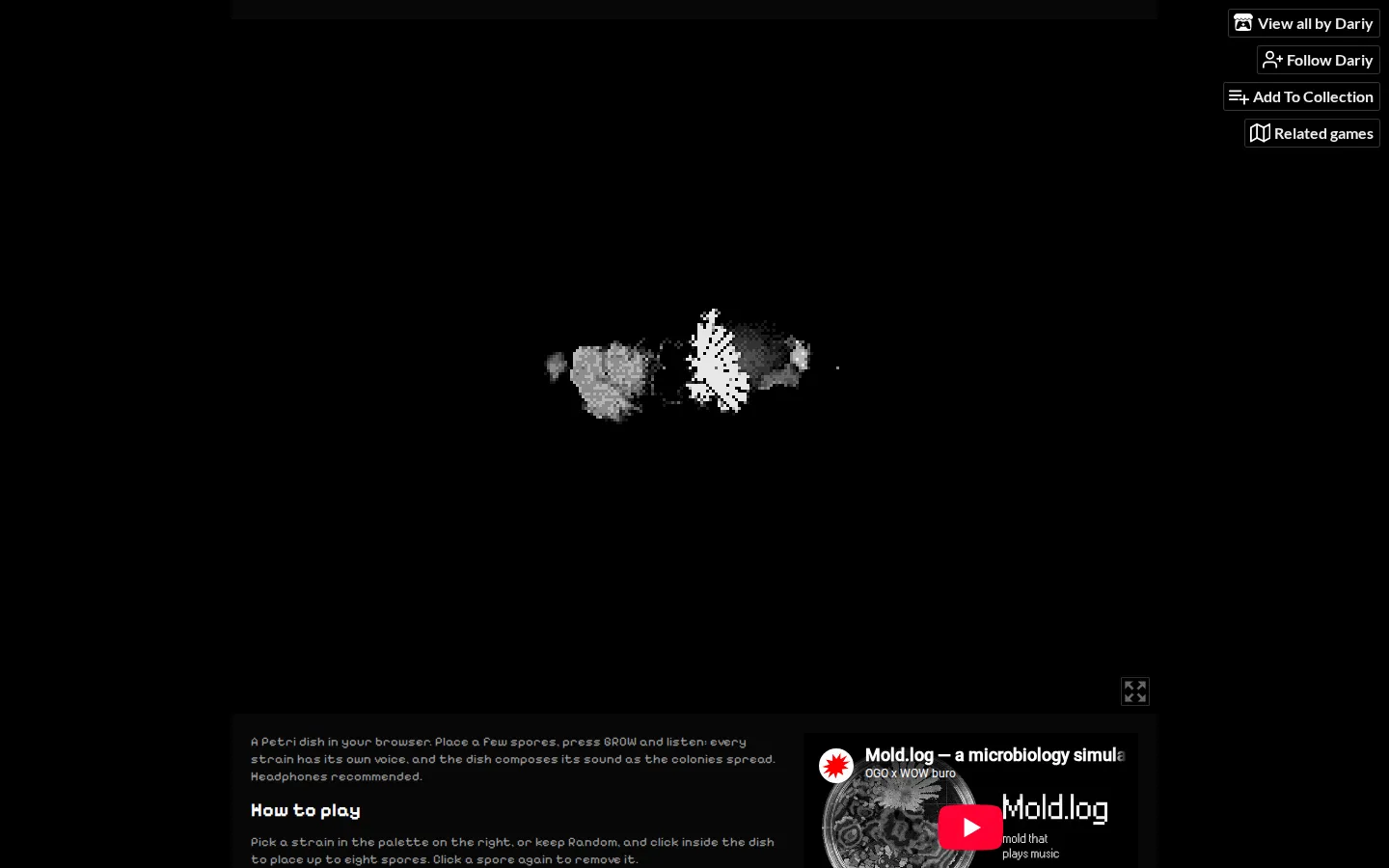 Mold.log website homepage screenshot