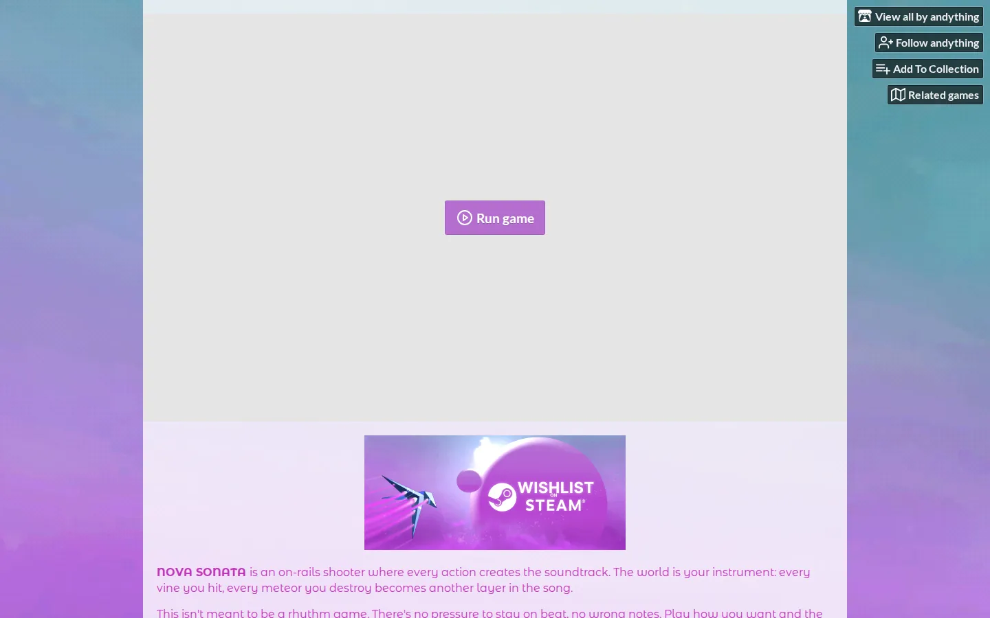 Nova Sonata website homepage screenshot