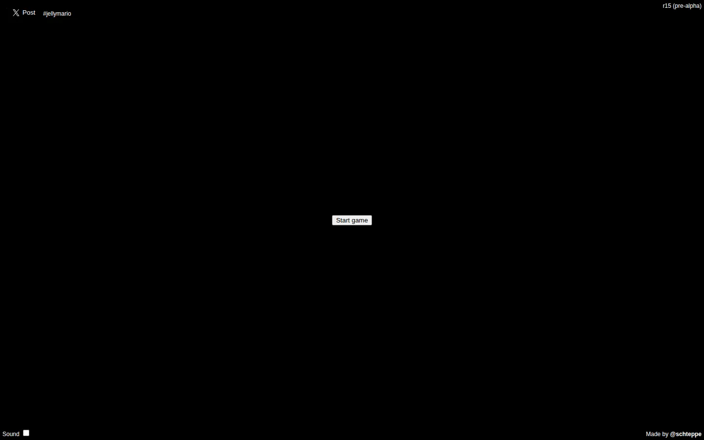 Jelly Mario website homepage screenshot