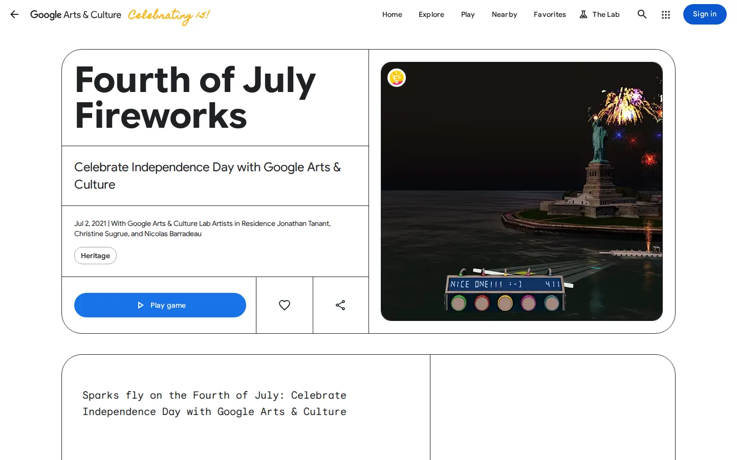 Fourth of July Fireworks website homepage screenshot