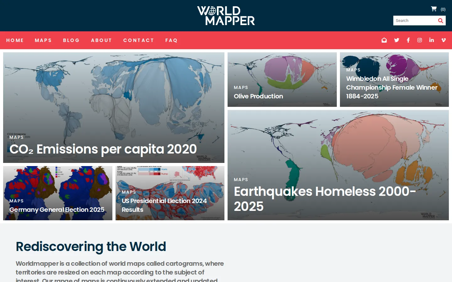 Worldmapper website homepage screenshot