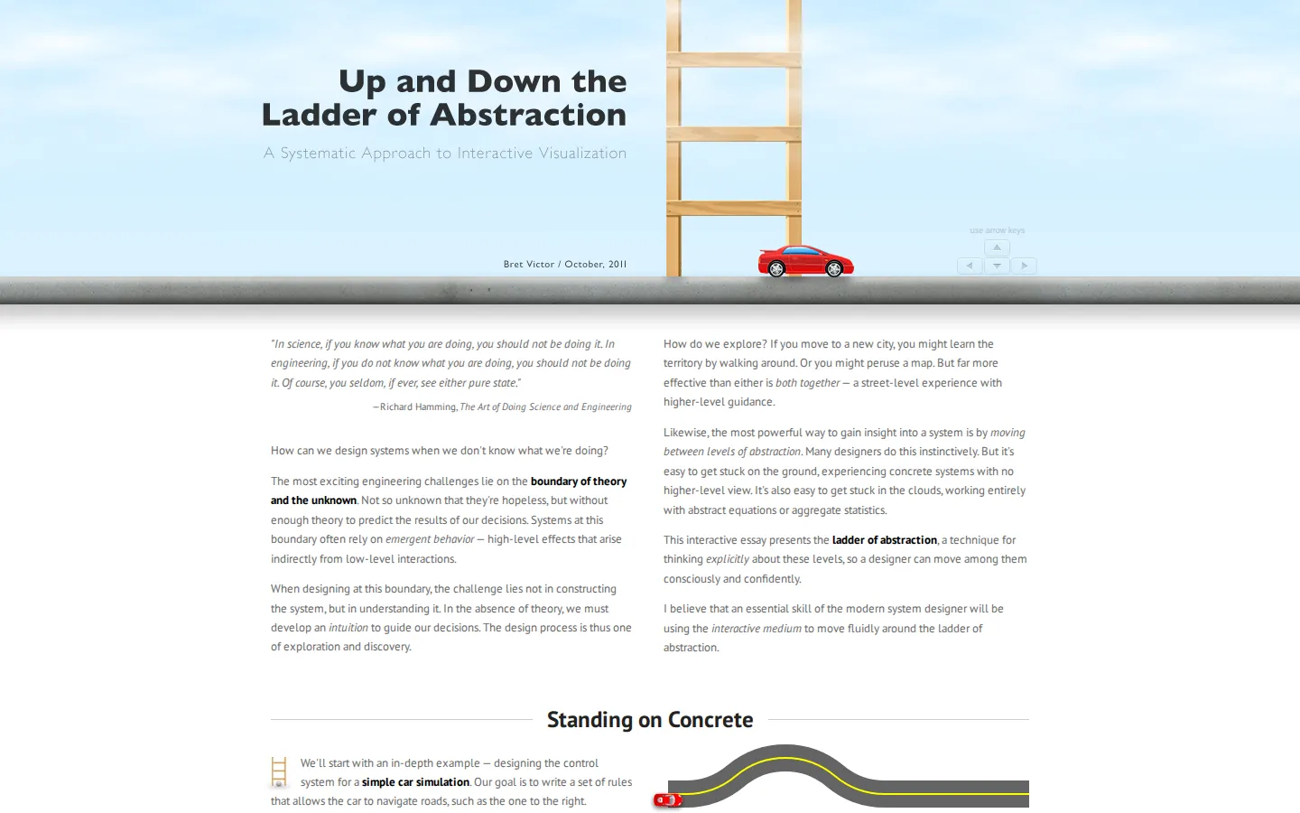 Up and Down the Ladder of Abstraction website homepage screenshot