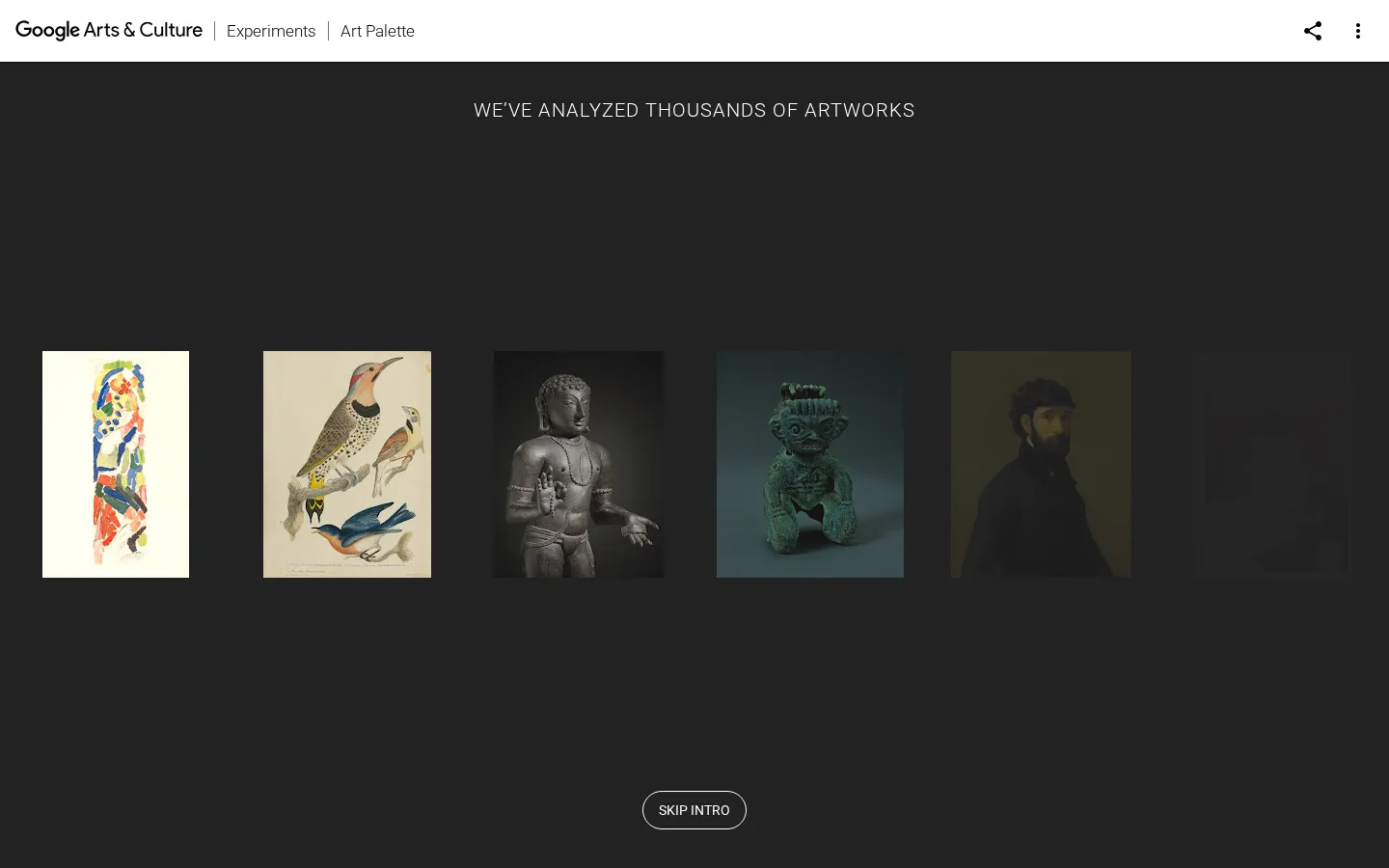 Art Palette website homepage screenshot