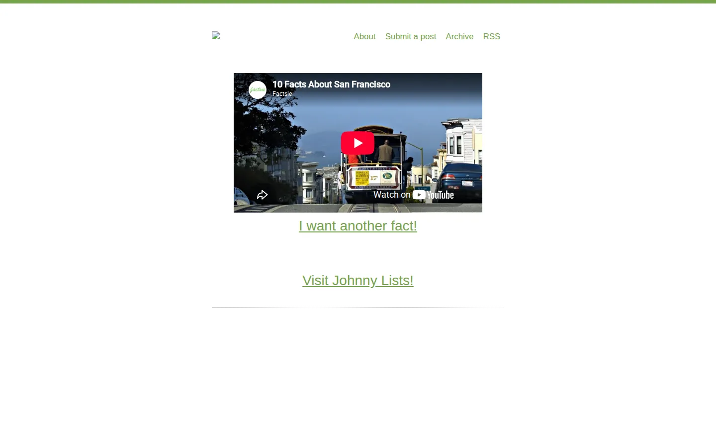 Factsie website homepage screenshot