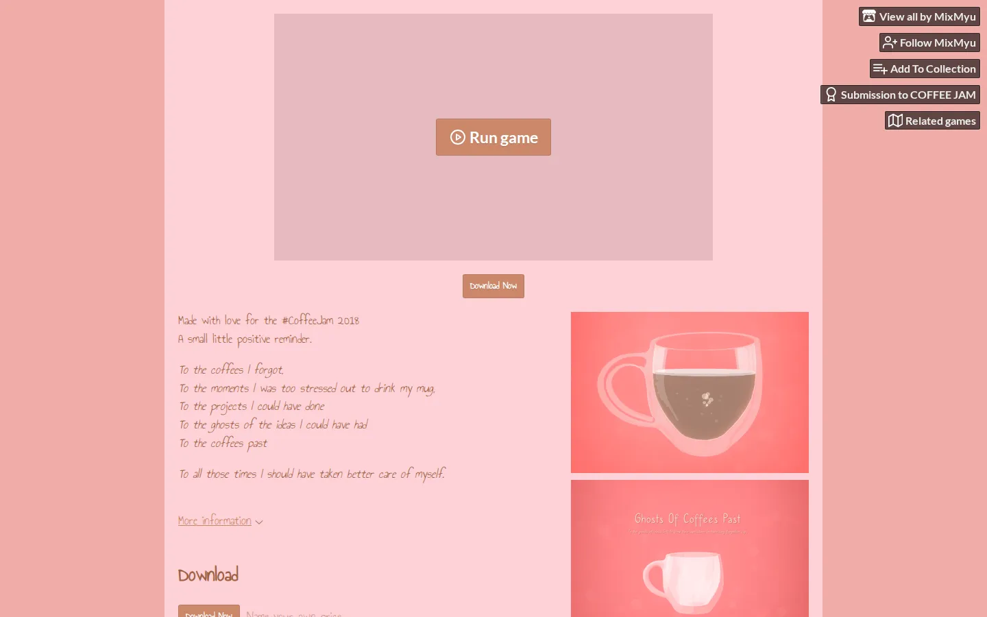 Ghosts Of Coffees Past website homepage screenshot