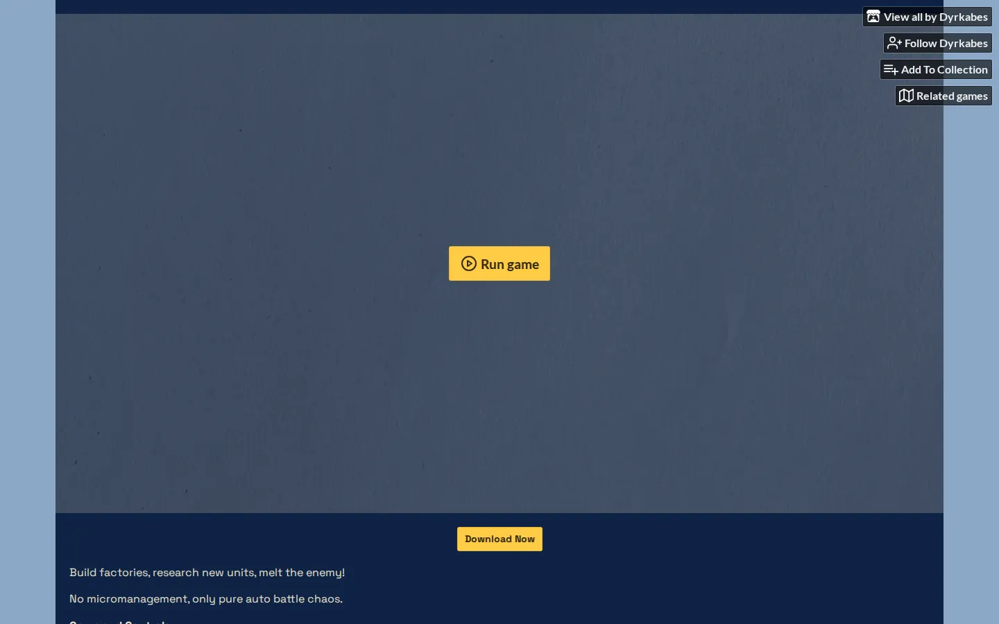 Incremental RTS website homepage screenshot