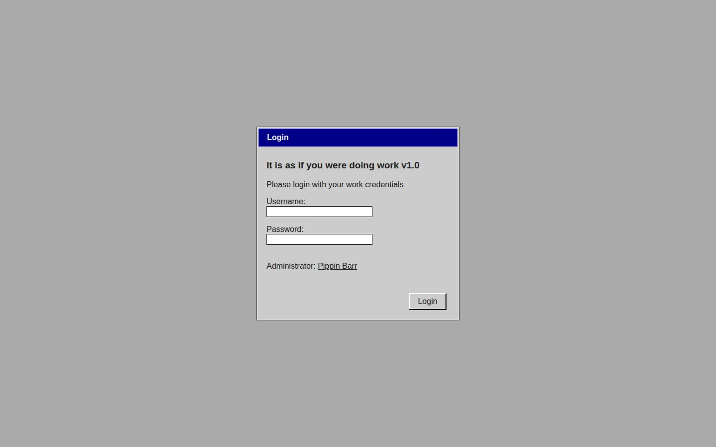 It Is As If You Were Doing Work website homepage screenshot
