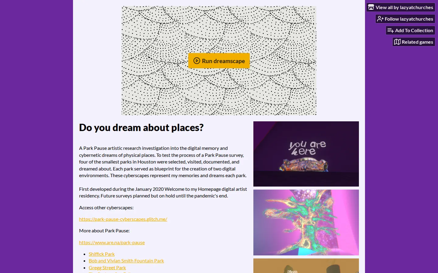 Houston Dream Realms website homepage screenshot
