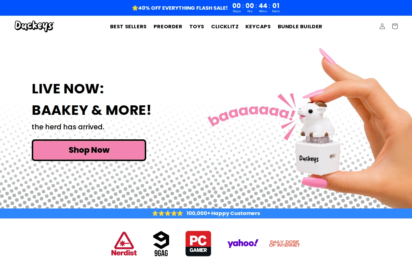 Duckeys website homepage screenshot