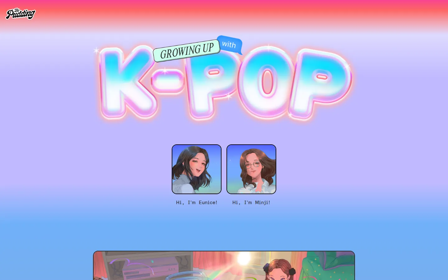 Growing Up With K-Pop website homepage screenshot