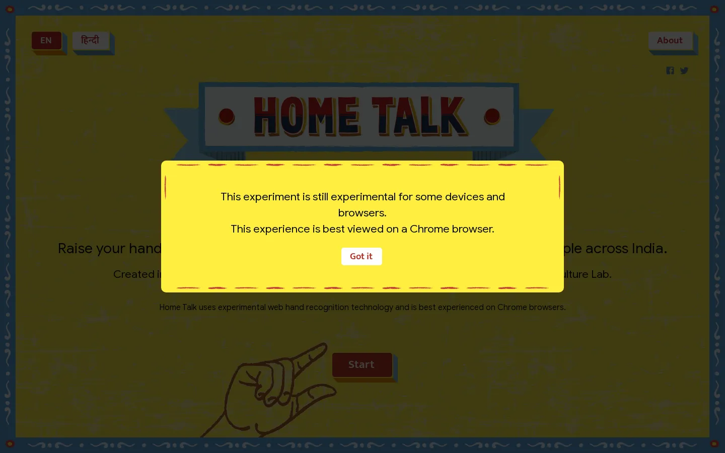 Home Talk website homepage screenshot