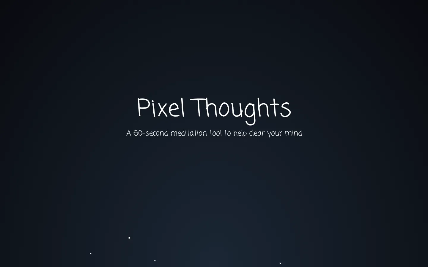 Pixel Thoughts website homepage screenshot
