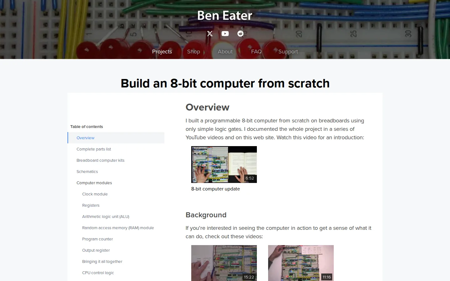 Build an 8-bit Computer website homepage screenshot