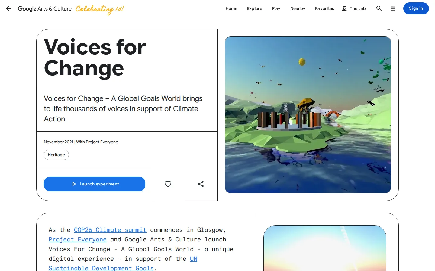 Voices for Change website homepage screenshot