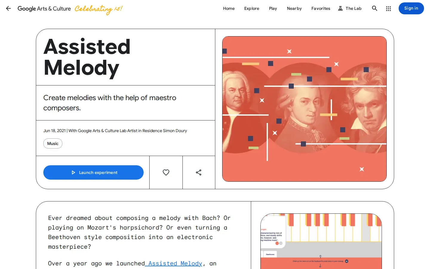 Assisted Melody website homepage screenshot