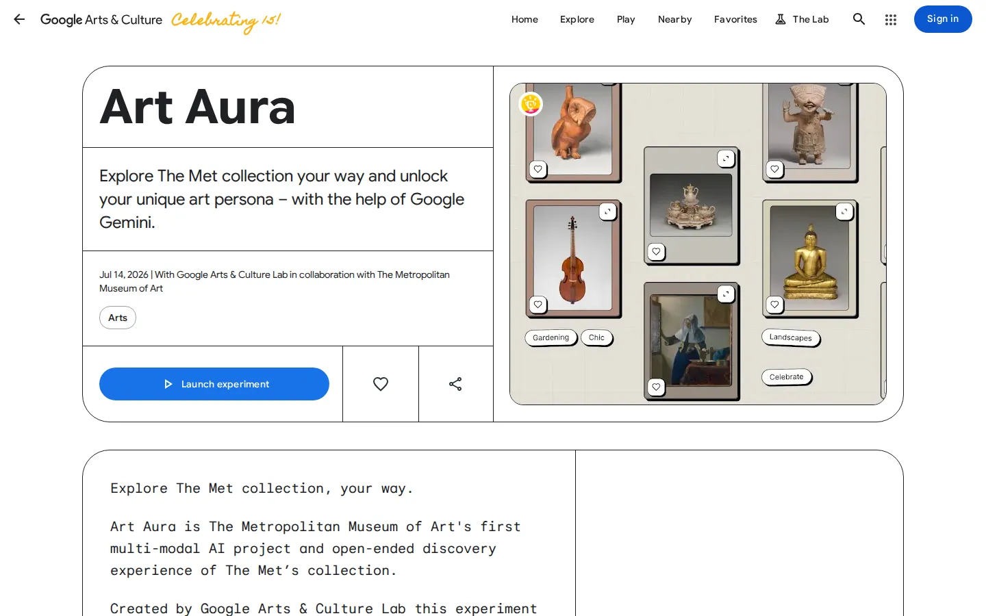 Art Aura website homepage screenshot