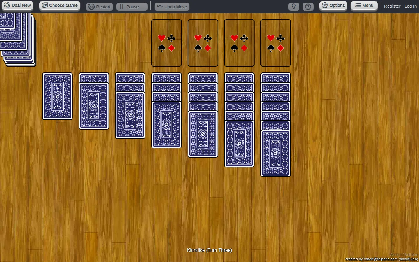 World of Solitaire website homepage screenshot