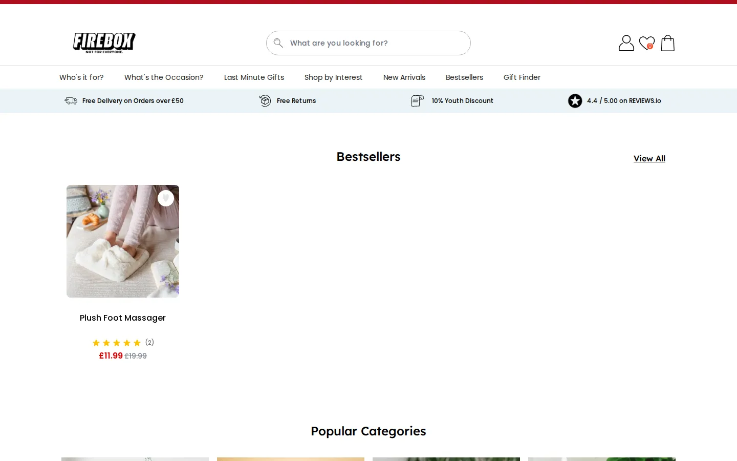 Firebox website homepage screenshot