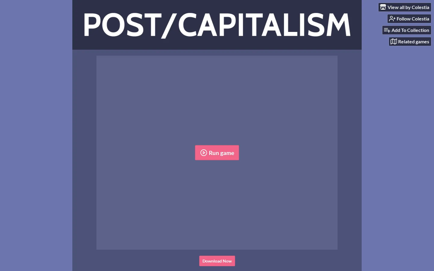 POST/CAPITALISM website homepage screenshot