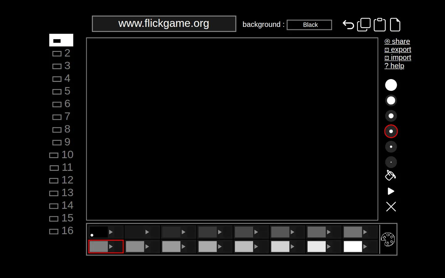 Flickgame website homepage screenshot