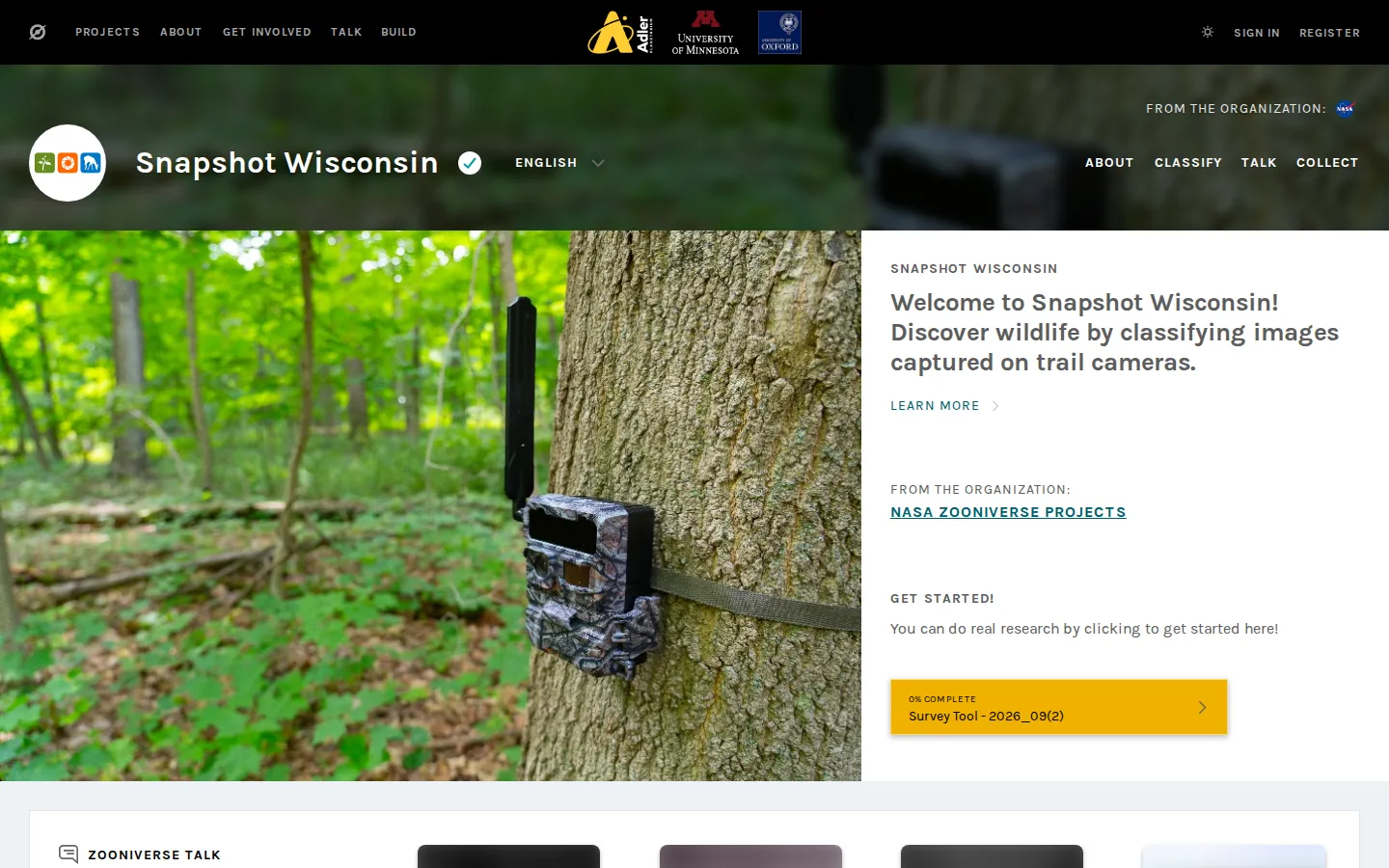 Snapshot Wisconsin website homepage screenshot