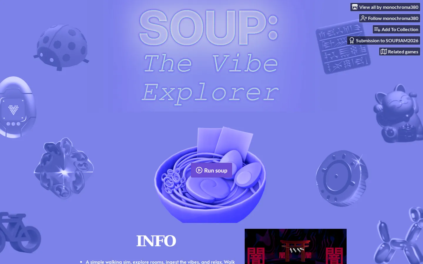 SOUP: The Vibe Explorer website homepage screenshot