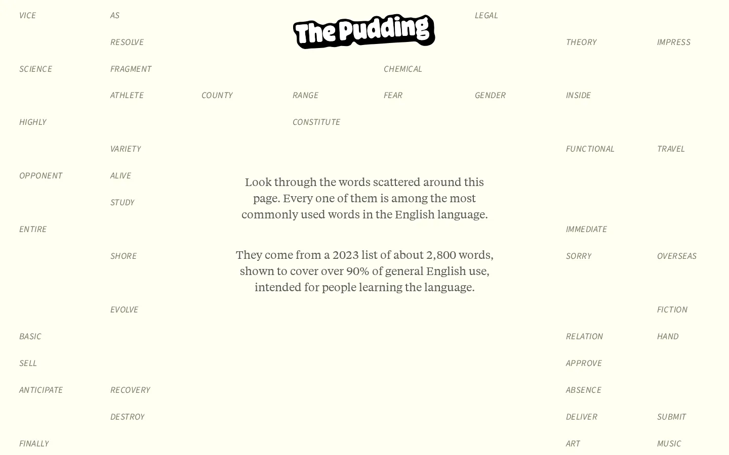 From Goat to Despite website homepage screenshot