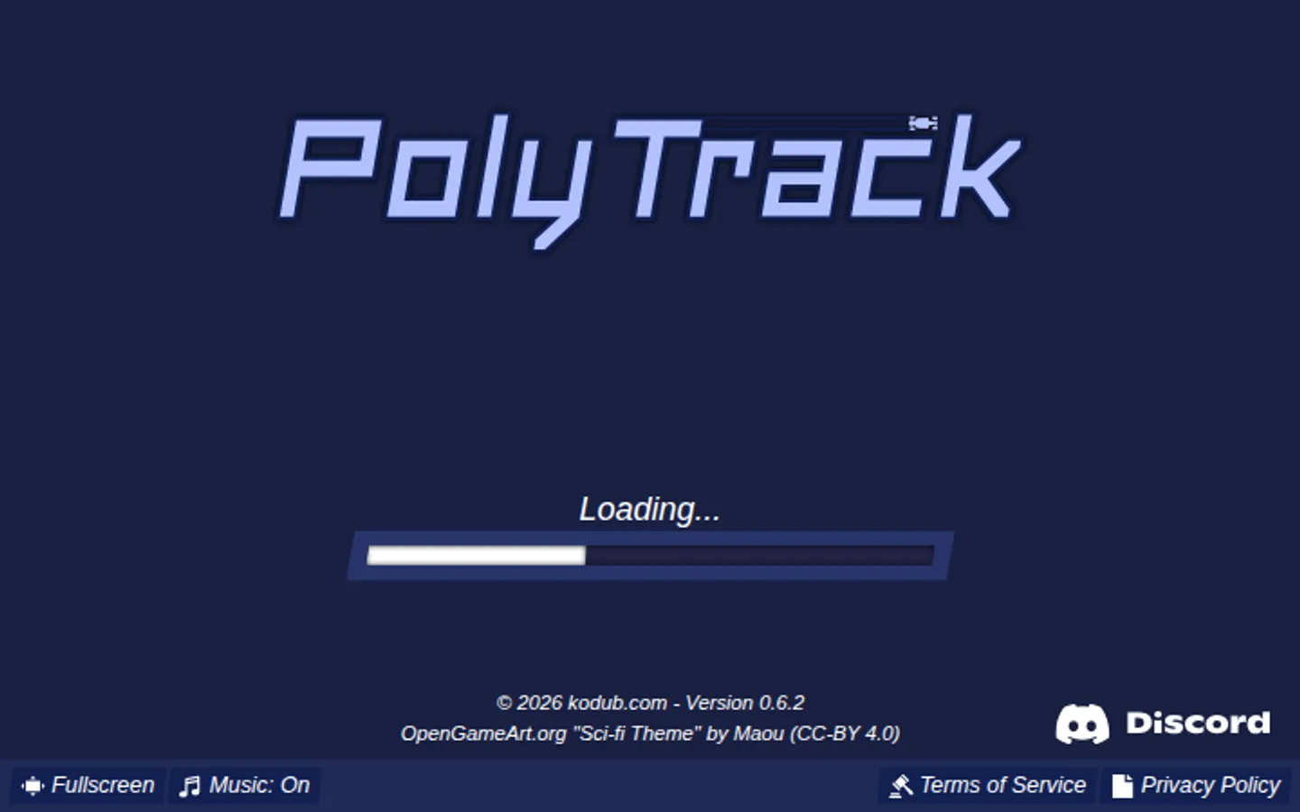 PolyTrack website homepage screenshot