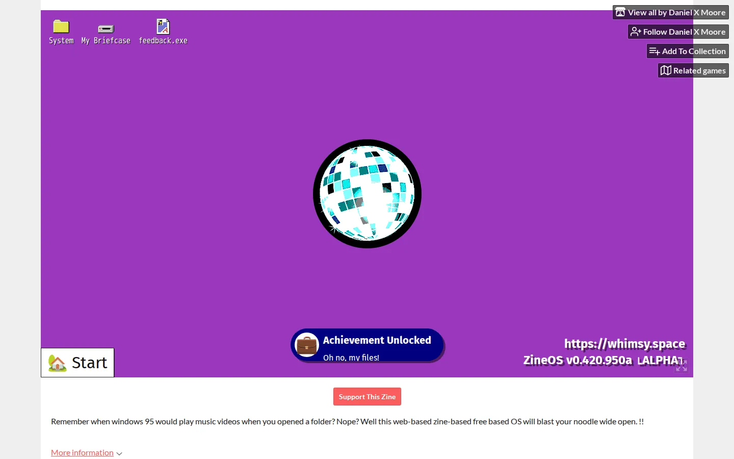 Whimsy.Space website homepage screenshot