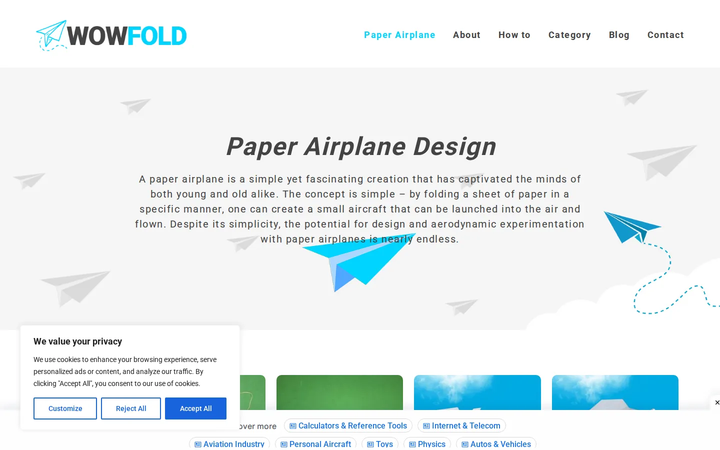 Wowfold website homepage screenshot