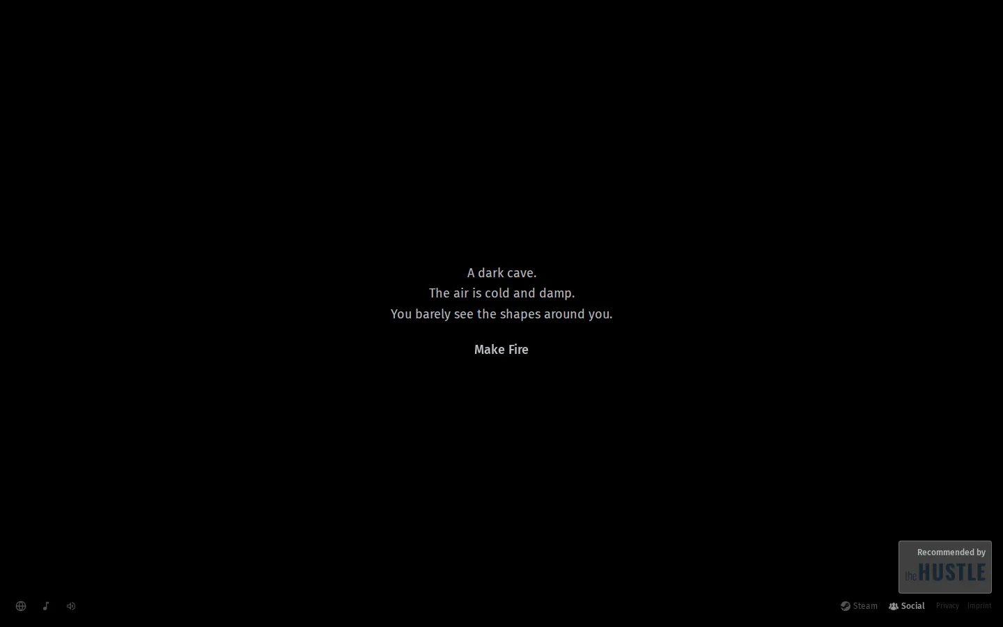 A Dark Cave website homepage screenshot