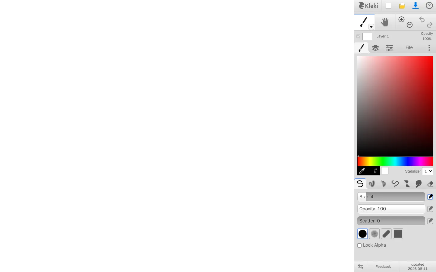 Kleki website homepage screenshot