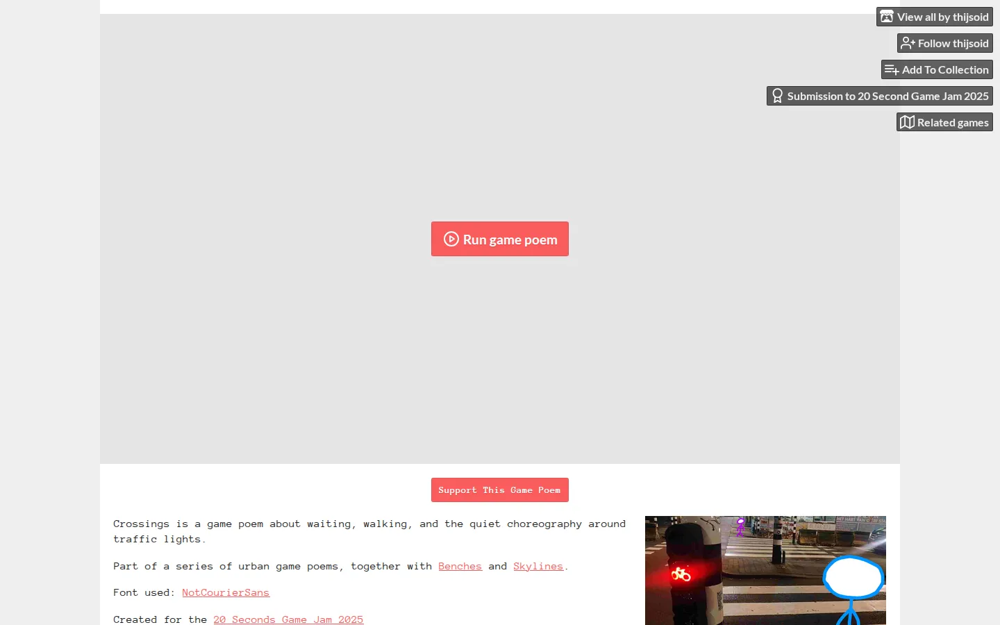 Crossings website homepage screenshot