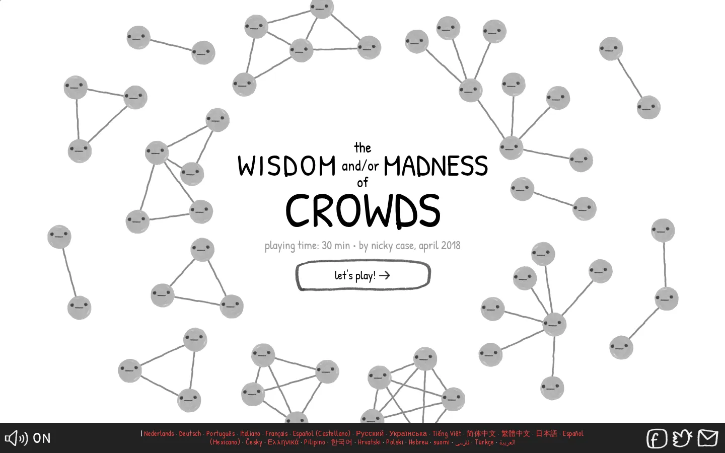 The Wisdom and/or Madness of Crowds website homepage screenshot