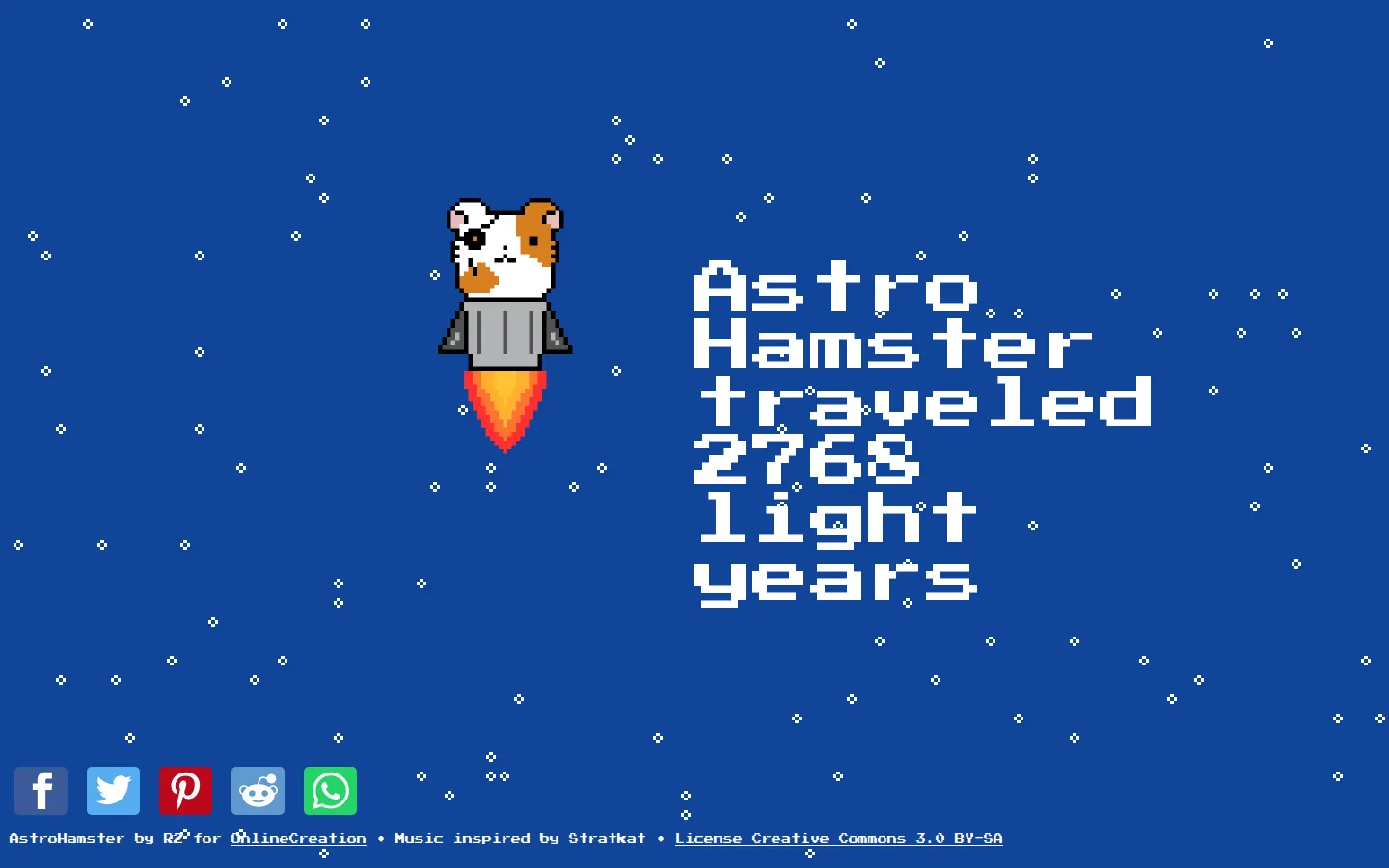 Astrohamster website homepage screenshot